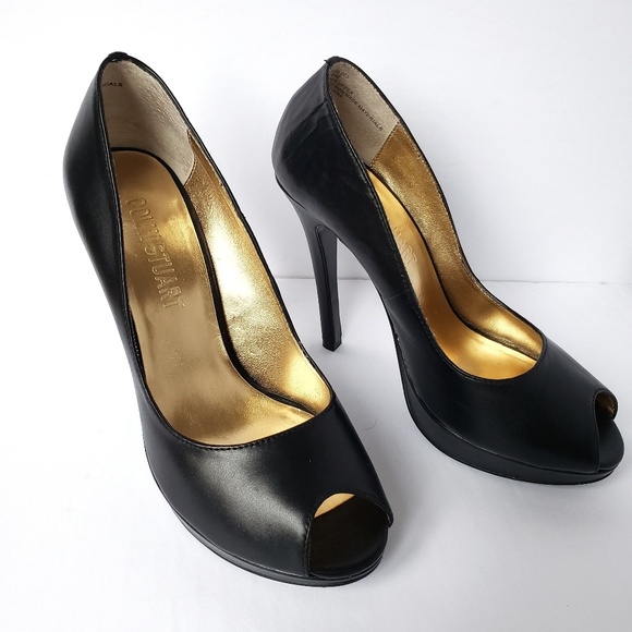 *EUC Colin Stuart Leather Peep Toe Heels - Picture 4 of 5